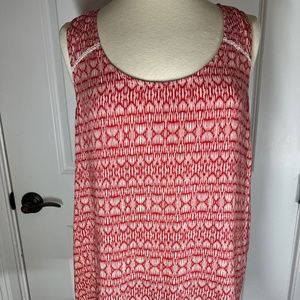 Lucky Brand, Size Large, Red And Cream with Cream Trim